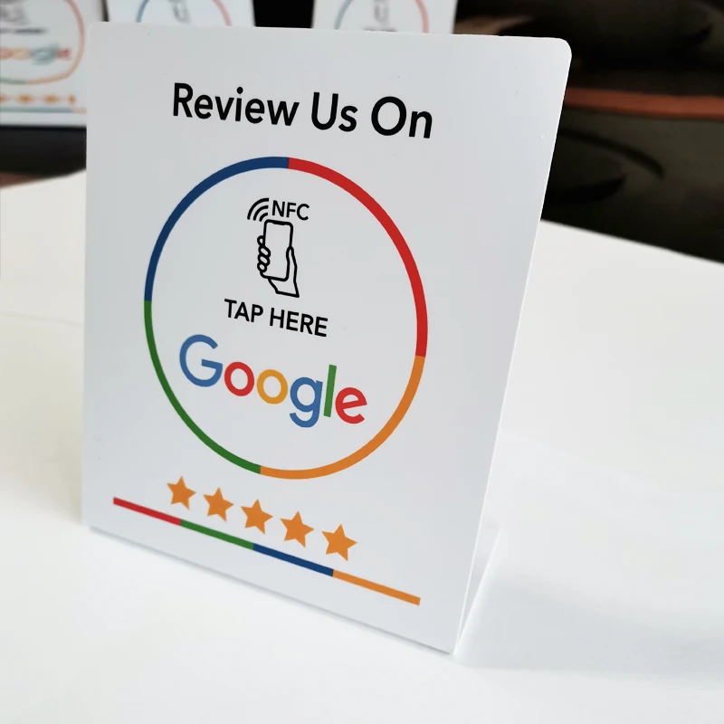 Pop up Link NFC Stand Display Table Display NFC Card Stand for Google Review