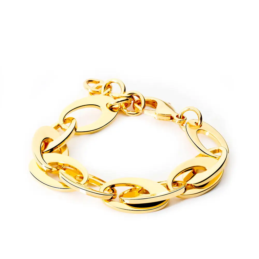 

Trendy Link Chain Bracelets Armband Gold Color Simple Bracelet Fashion Jewellery Gifts Pulseras for Women