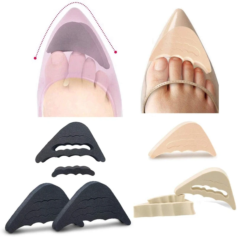 Toe Plug Soft Half Insoles Reusable Toe Sponge Filler Inserts for Shoes Adjustable Too Big Foot Brace Pads Unisex Shoe Inserts