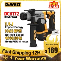 DeWalt DCH172 Compact Hammer Cordless Rechargeable Hammer Drill 20 MAX Battery SDS Plus 5/8 Inch Wireless Perforator Power Tools 1