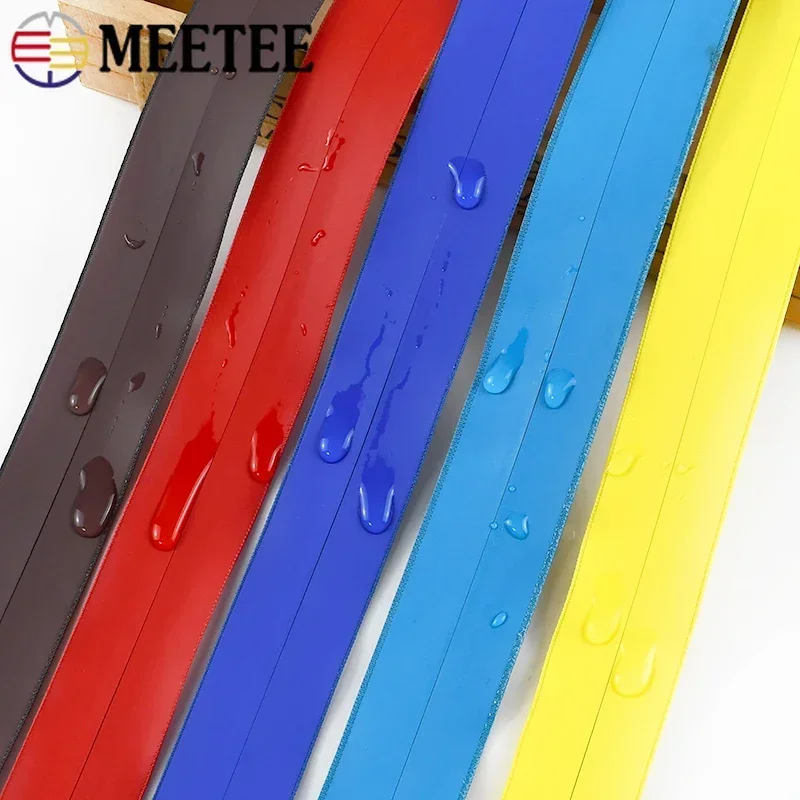 Meetee 1/2/3M 5# Nylon Zipper Tapes Waterproof Coil Plastic Zippers with Zip Sliders DIY Garment Bags Repair Sewing Accessories