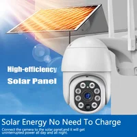Встроенная батарея, солнечная 5-мегапиксельная уличная Wi-Fi PTZ-камера видеонаблюдения, аудио PIR-обнаружение движения, IP-камера Tuya Smartlife с питанием — изображение 6
