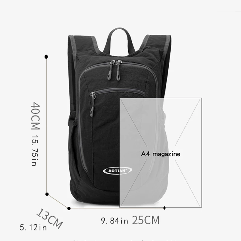 Folding backpack, cycling backpack - hiking bag, travel backpack, large capacity