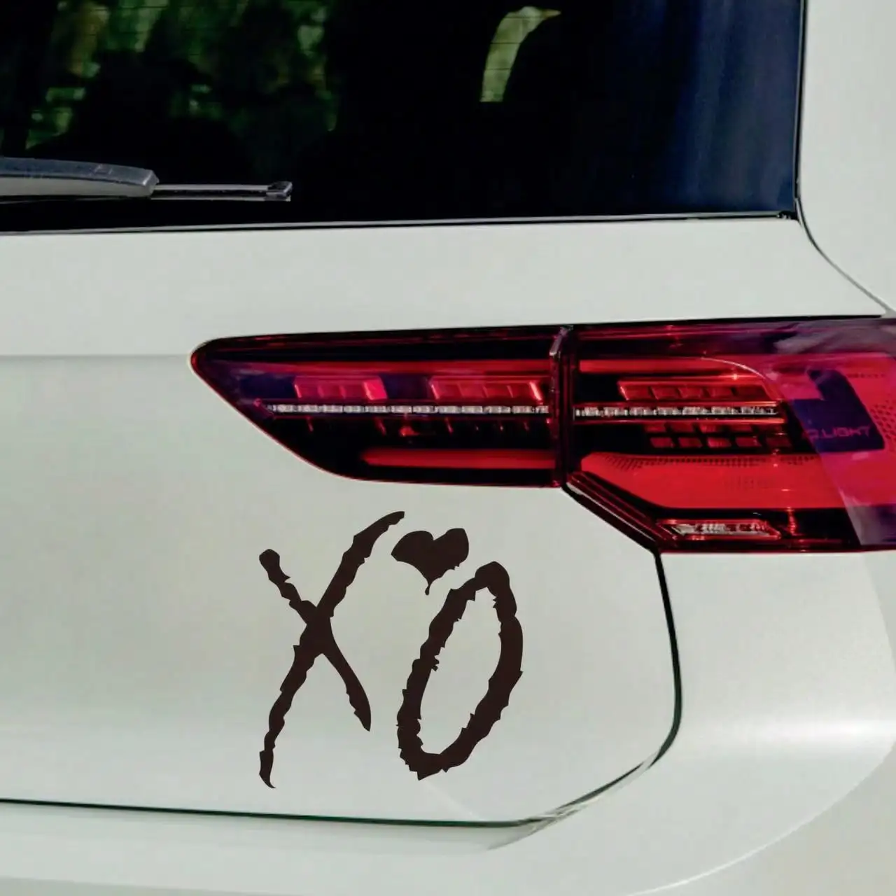 Black Brushstroke Heart Car Sticker - Waterproof Vinyl Decal