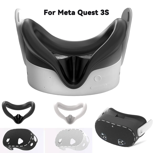 Silicone Facial Cover for Quest 3S VR Glasses Replacement Accessories Host Shell Anti-Scratch Protective Cover for Meta Quest 3S