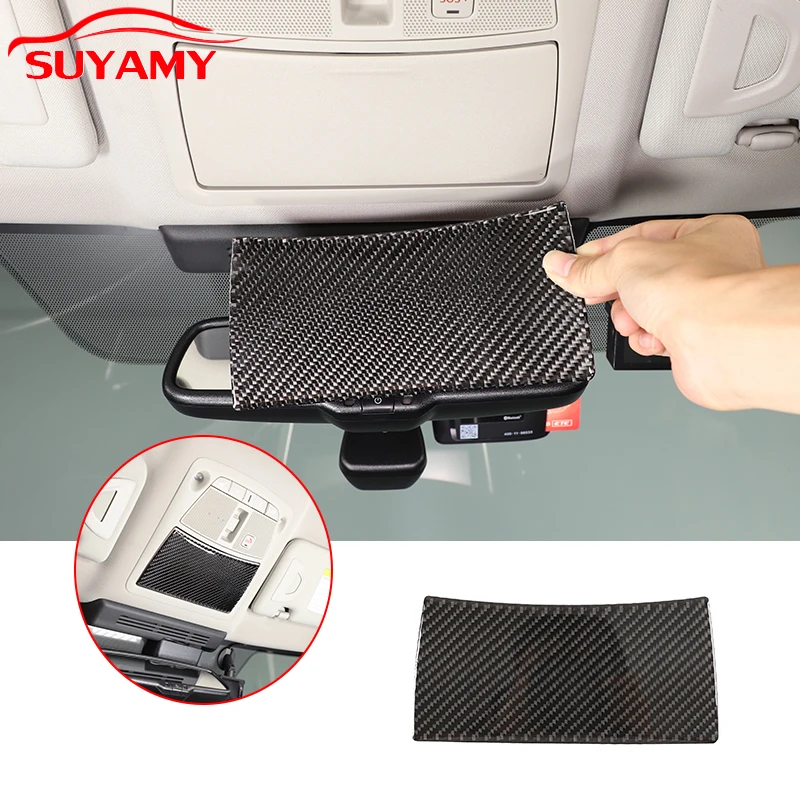 

Soft Carbon Fiber Car Roof Reading Lamp Glasses Box Panel Cover Trim Sticker For Infiniti Q50L 2015-2022 Car Accessories