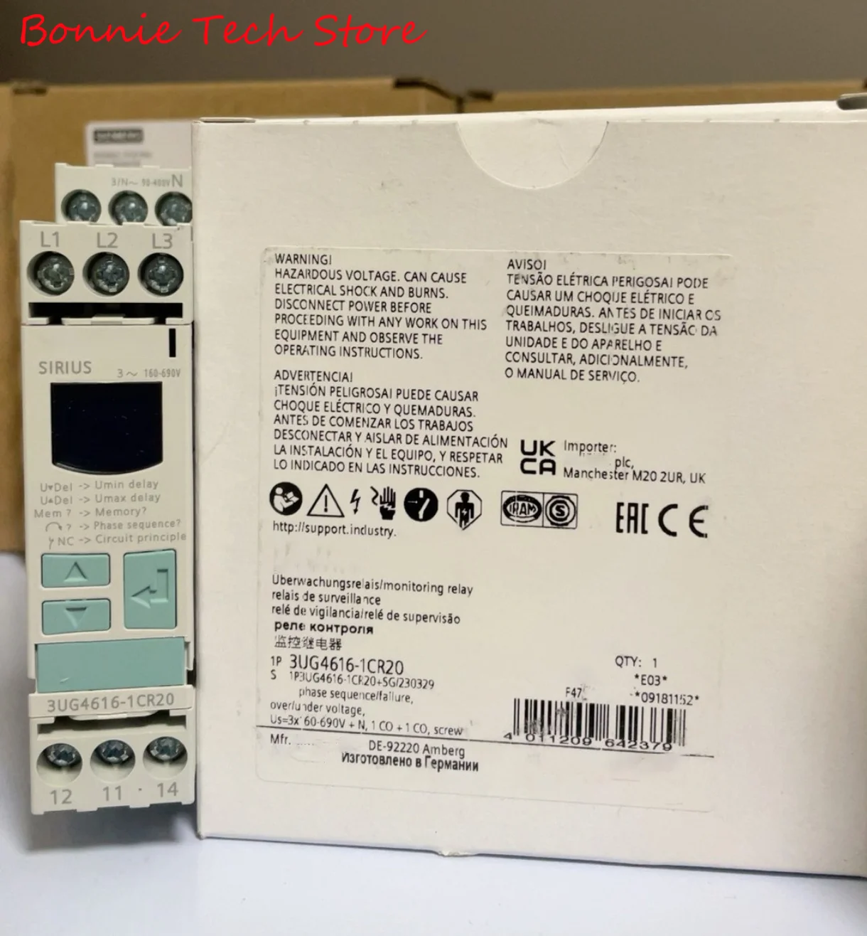 

3UG4616-1CR20 для реле цифрового мониторинга Siemens