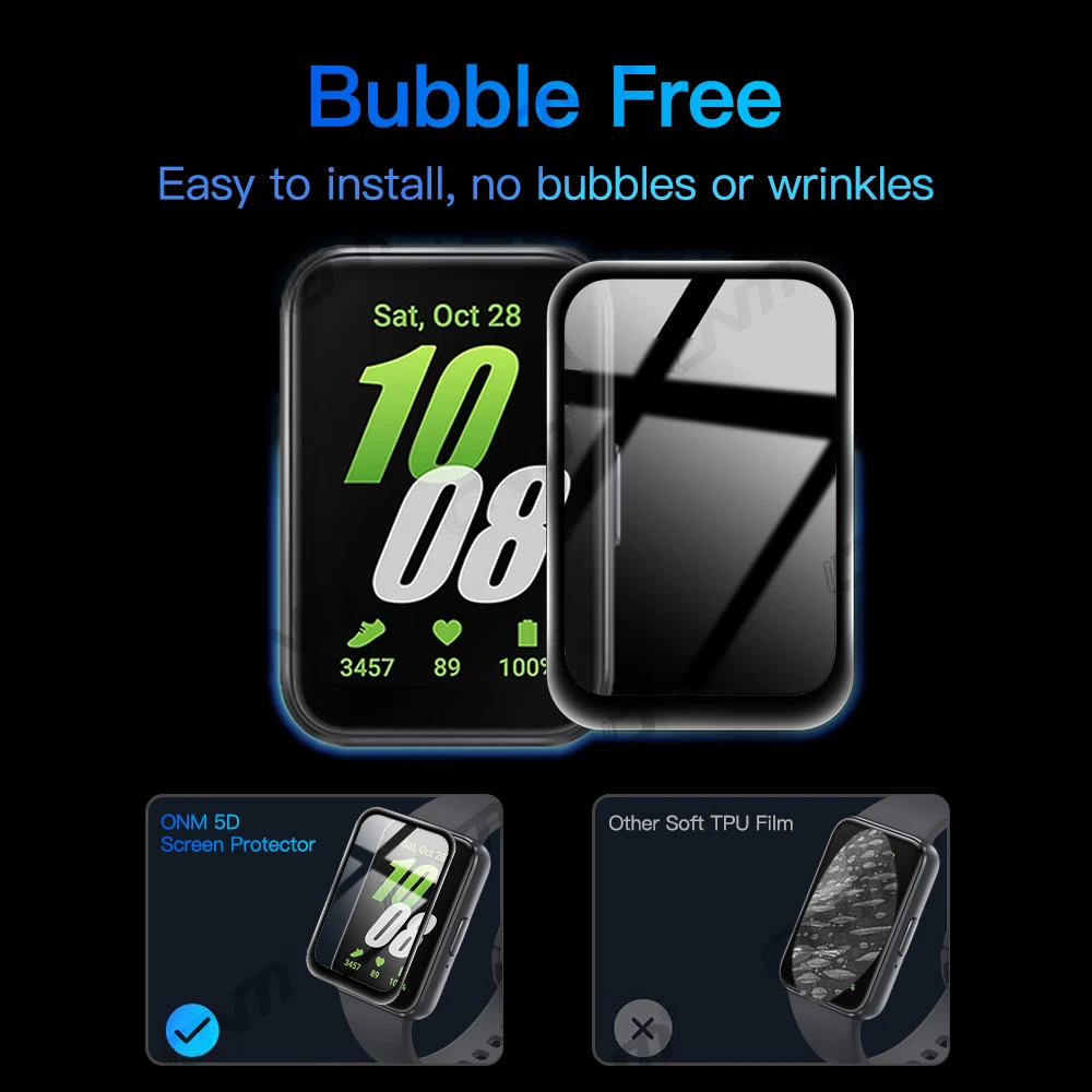 삼성 갤럭시 핏 3 스마트워치 보호대 스크래치 방지 보호대 5D 보호 필름, 유리 아님