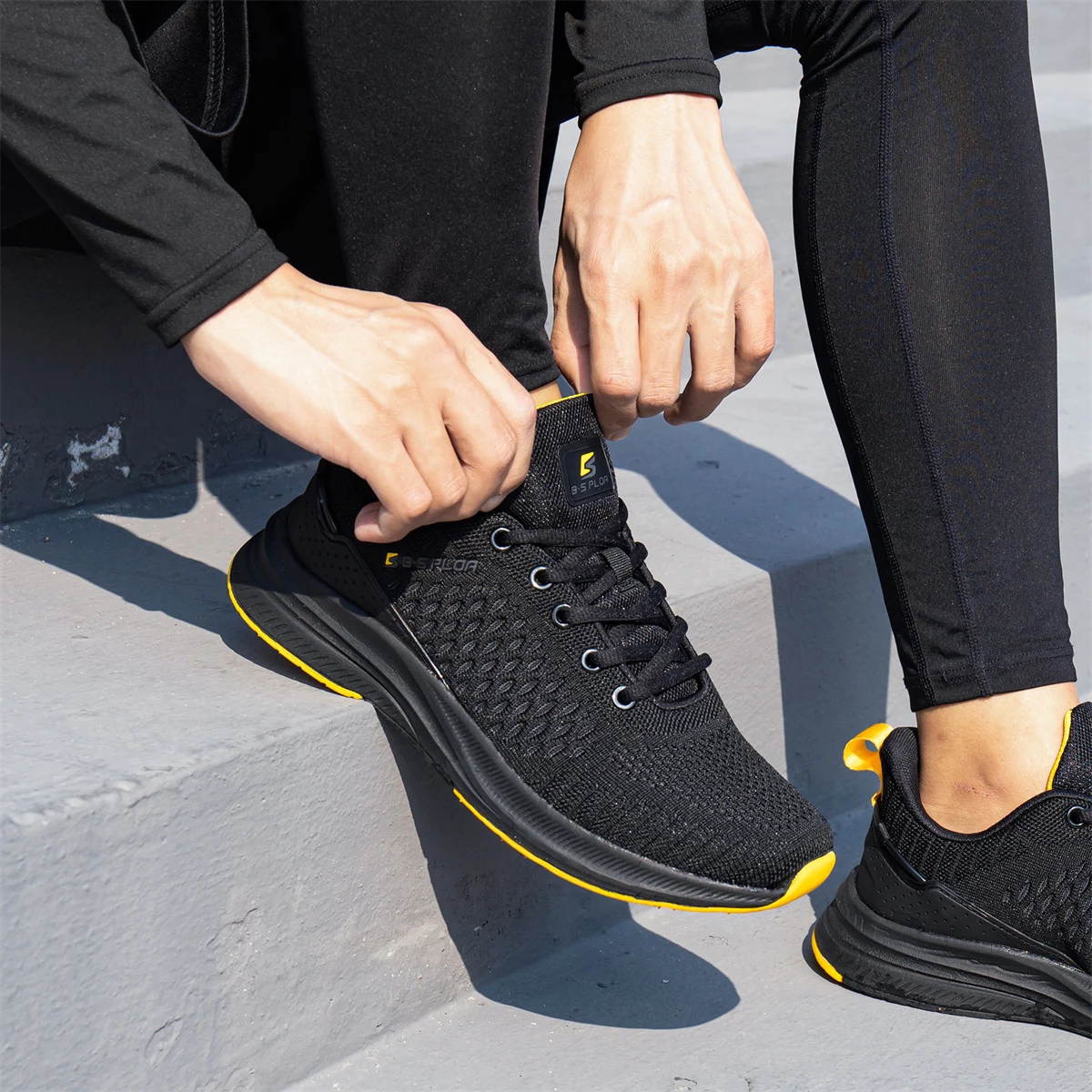 Tênis Masculino Baasploa: Novo Lançamento, Leve e Respirável, Ideal para Corrida e Caminhada, com Cadarço e Design Moderno 3