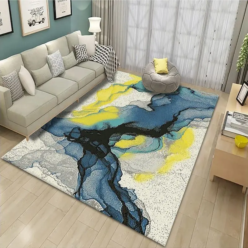 Floor Mat Modern Luxury Living Room Decoration Large Area Carpet Office Lounge Rug Abstract Rugs for Bedroom Home Decor Non-slip Floor Mat