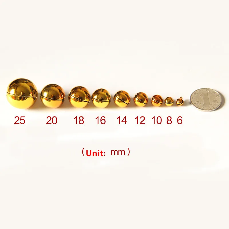 Gold/Silver Plated Jingle Bell Ornaments - Festive DIY Craft Accessories