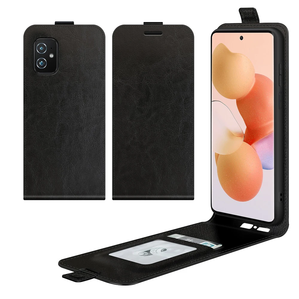 

Vertical Flip Case for Asus Zenfone 9 8 6 ROG Phone 7 6 5 3 Cover Leather Card Wallet Pouch for ZS590KS ZS670KS ZS630KL ZS661KS