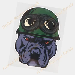 Fuzhen – décalcomanies de voiture, accessoires extérieurs, personnalité, casque, bouledogue, créatif, égratignure, décoration 