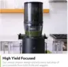 H320 Slow Juicer, Matte Black | Ultra Low Pulp | Hands-Free | Hopper Fits Whole Produce | Quiet Motor | BPA Free | Easy As 5