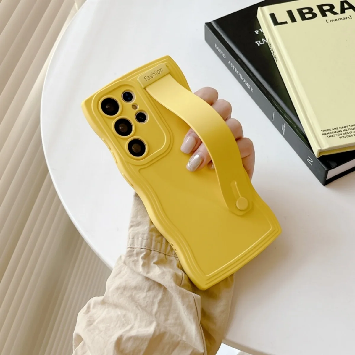 Wave Wrist Strap Silicone Stand Phone Case