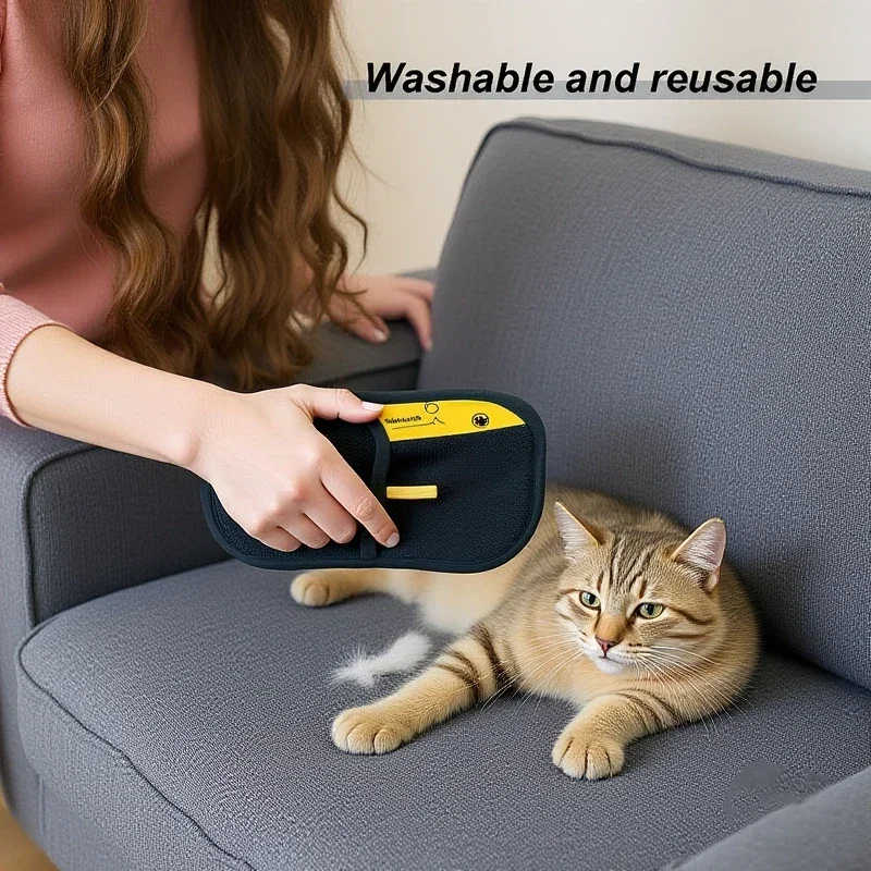 Pet Electrostatic Hair Removal Gloves Dog Cat Hair Removal Brush Gloves Adhesive Carpet Clothing Cleaning Brush