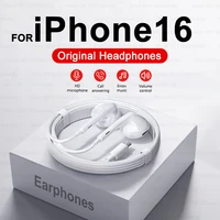 2024 Headphones For iPhone 16 Pro Max 15 14 13 12 11 Mini in-ear Earphones X XS XR 7 8 6 6S Plus Wired Headset Phone Accessories 1