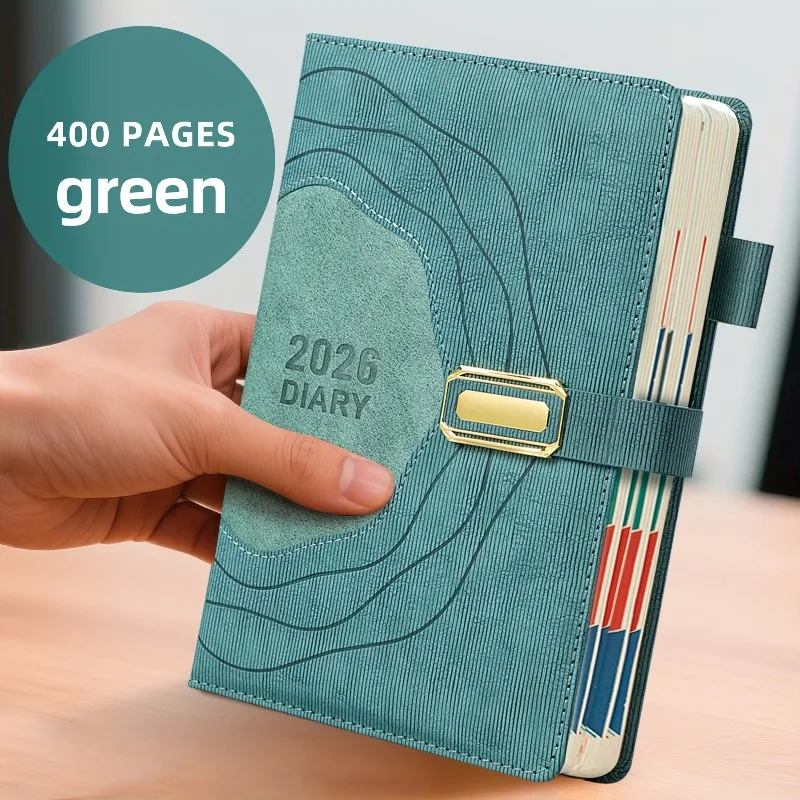 Cuaderno de planificación 2026, Bloc de notas con diseño profesional, páginas diarias atrevidas y cubierta dura reforzada: diseño elegante, cuaderno de planificación