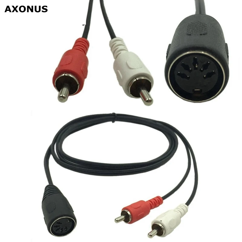 Cavo Adattatore Per Dispositivo Audio Vecchio Stile Din Femmina A 2Rca Lotus A 5 Core Cavo Femmina Din A 5 Pin