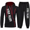 Mens Tracksuit Zipper Hoodies+Sweatpants 2-Piece Set Autumn Winter Male Daily Casual Sports Jackets Jogging Suit Tops Or Pants 2