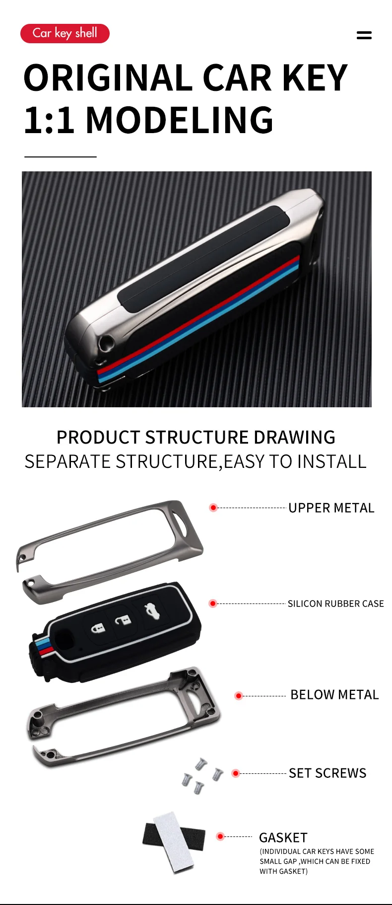 Portachiavi per Auto per Mazda 6 2 3 cx3 cx5 gh Atenza pulsante Shell Holder protezione remota accessori portachiavi Auto - S51917ed5a42d457d8f2153521c9ef064F