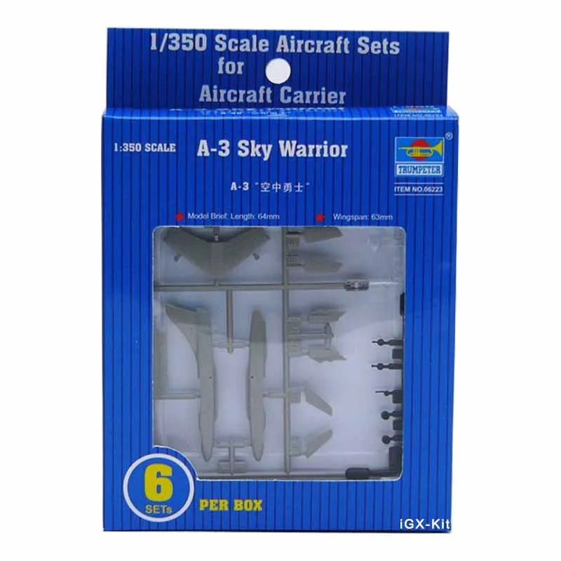 

Trumpeter 06223 1:350 US A-3D A3D Skywarrior набор самолетов для USS Nimitz, военная игрушка, пластиковая сборка, набор для моделирования