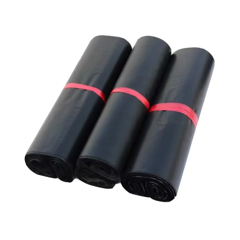 50 postal transport bags, opaque PE plastic bags,transport envelopes, black mail bags with self-adhesive seals,customizable logo 5