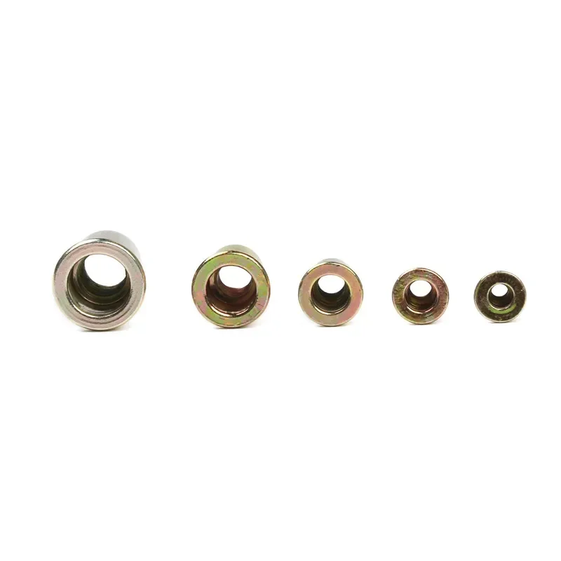 10/20Pcs M3 M4 M5 M6 M8 M10 Zinc Plated Knurled Nuts Rivnut Flat Head Threaded Rivet Insert Nutsert Cap Rivet Nuts rivet nuts set