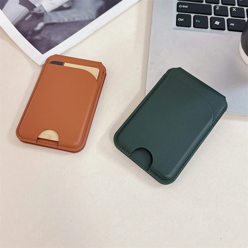 Magnetic Leather Foldable Card Holder Case with Magsafe Compatibility