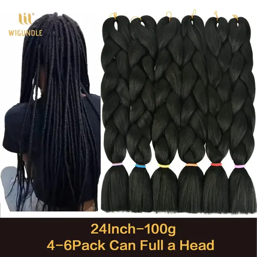 Long 24Inch Jumbo Braid Extensions Cos Synthetic Braiding Hair Afro Ombre Color Kanekalon Hair for Children/Women Braid - Image 3