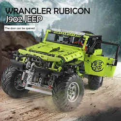 Wrangler – blocs de construction J902 télécommandés, 2343 pièces, modèle de voiture pour garçon, à assembler, jouet pouvant être amélioré, Version dynamique 