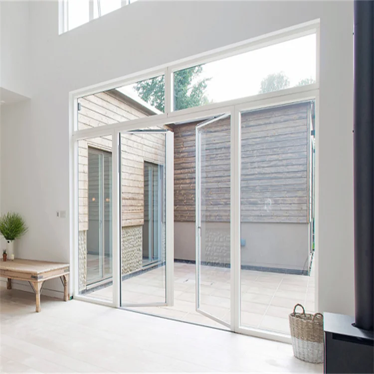 Folding Door Service Modern Apartment Exterior Balcony Aluminum Casement Doors French Tempered Glazed Door