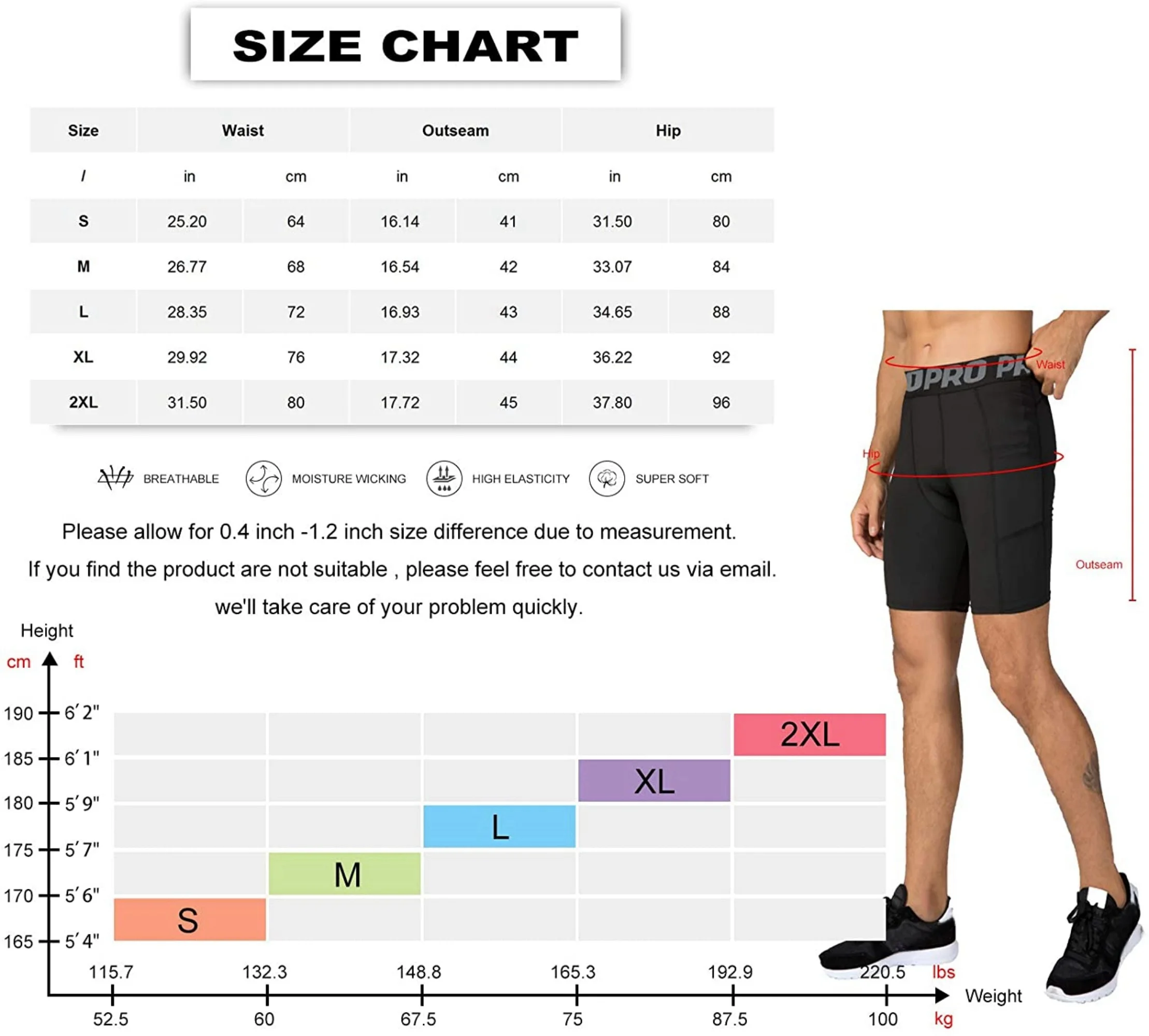 Compression Shorts Men With Pocket Spandex Running Shorts Sport Athletic Workout Performance Underwear