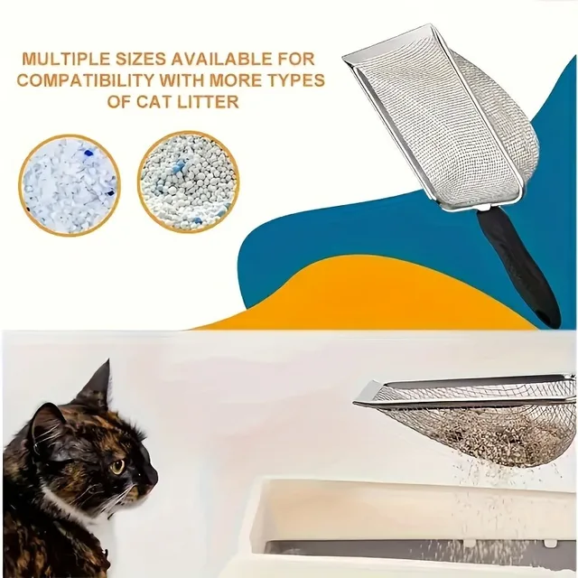 Stainless Steel Cat Litter Scoop-Durable Deep Shovel Litter Sifter, Easy Clean Metal Pet Scooper with Multiple Cat Litter Types 6