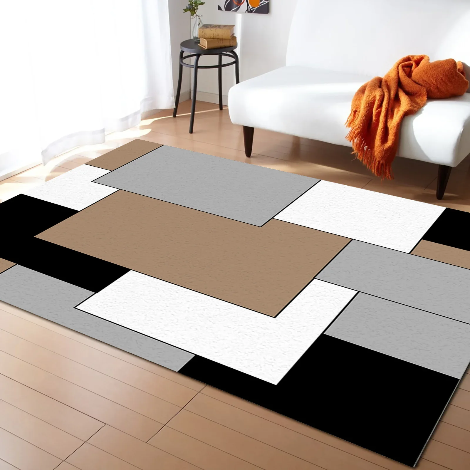 Yellow Abstract Art Carpet for Living Room Large Size Bedroom Bedside Rugs Soft Carpets Home Decoration Anti-slip Mat Area Rug 4