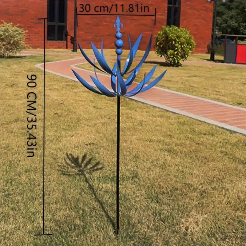 Charming Metal Windmill Durable Iron Halo Design for Outdoor Garden & Courtyard Decor Windmill