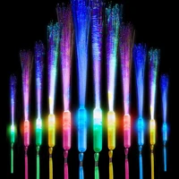 60pcs Colorful LED Glow Fiber Optic Fluorescent Sticks, Party Wands, Batons, DJ Flashing Glow Sticks, Bulk Foam Glow Sticks, Col