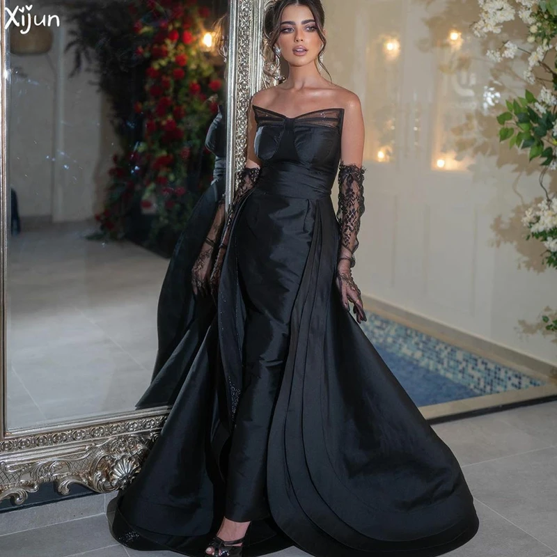 

Xijun Sheer Sexy Mermaid Prom Dresses Sleeveless Dubai Arabic Saudi Arabia Party Gowns Women 2022 Without Gloves Robes De Soirée