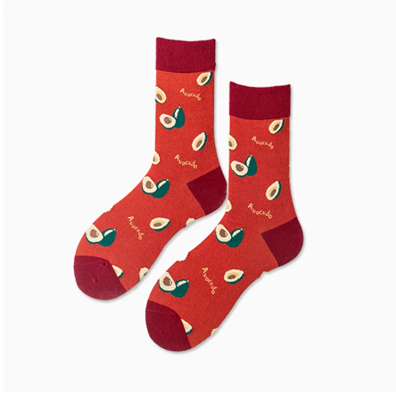Spring and Summer New Men\'s and Women\'s Stockings Japanese Fruit Animal Trendy Socks Happy Long Tube Trendy Socks