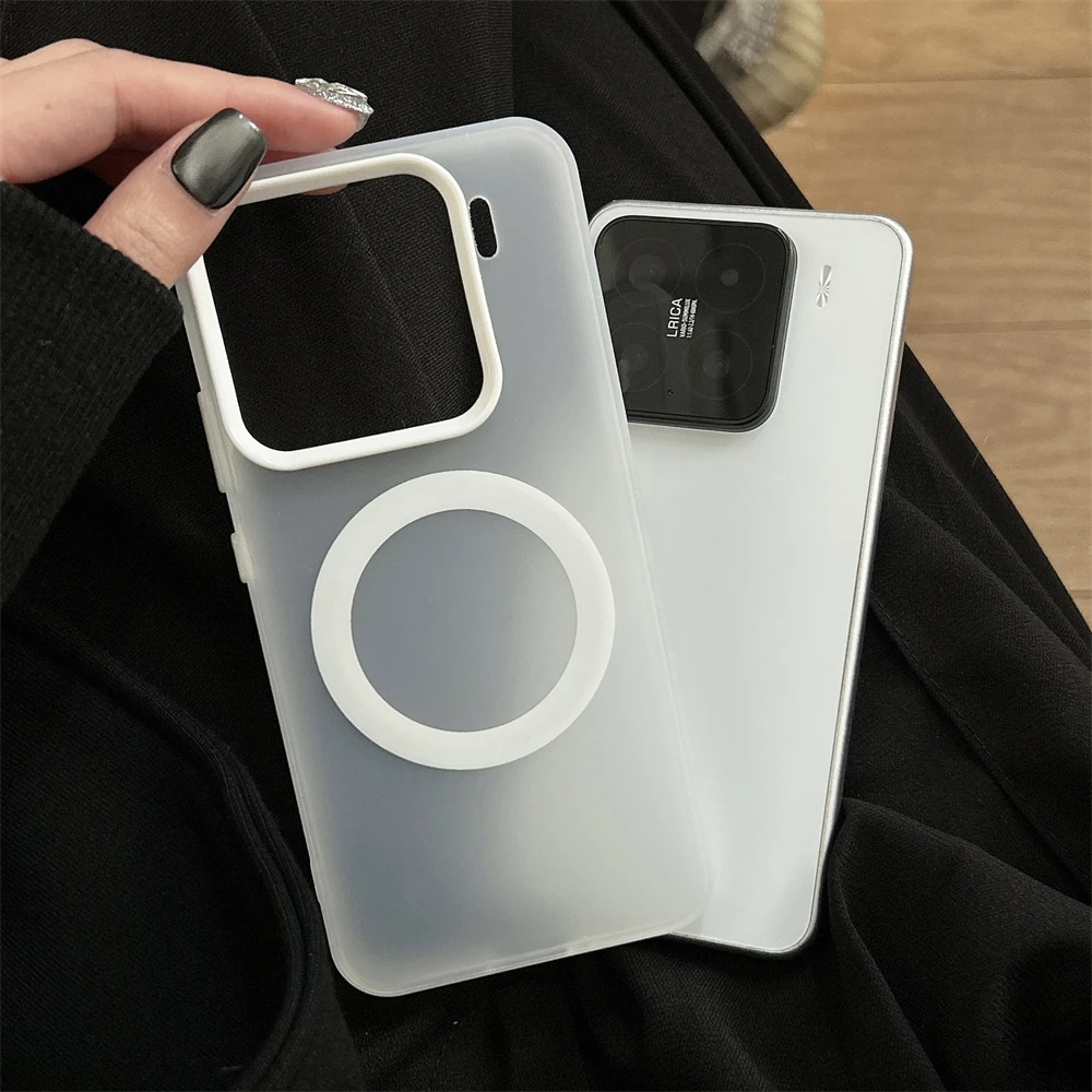 Armour Magnetic Translucent Phone Case with Colorful Camera Bumper