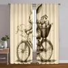 2pcs, Curtain Popular Whimsical Easter Bunny Versatile Durable Polyester (without rod) Holiday for Bedroom & Various Living 1