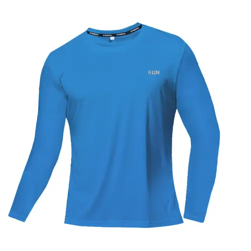 Summer Ice Silk Long Sleeve T-Shirt Men 2023 New Quick Dry Breathable Air Conditioning Outdoor Sun Protection Running Outer Wear - Image 8