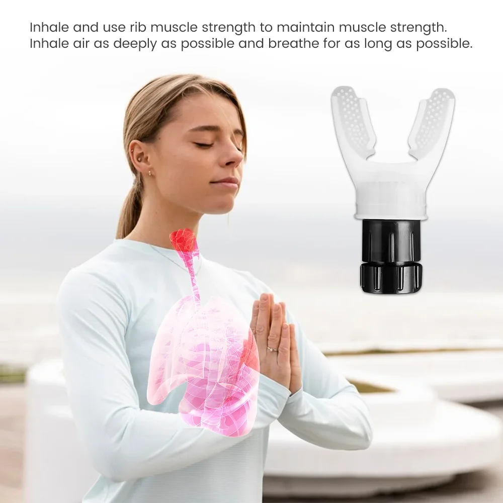 Allenatore Respiratorio Portatile, Trainer per la Resistenza Respiratoria per Esercizi Orali e Muscolari, Strumento per Allenamento Fitness Quotidiano - immagine 5