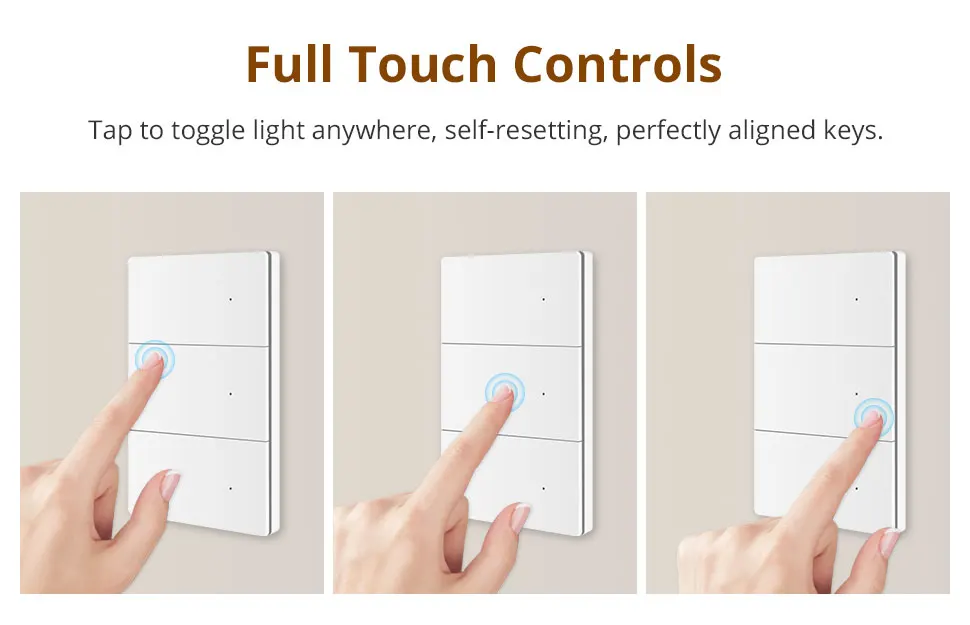 Matter WiFi Smart Wall Light Switch 1 2 3 4 Gangs Flame-retardant PC Material Pa