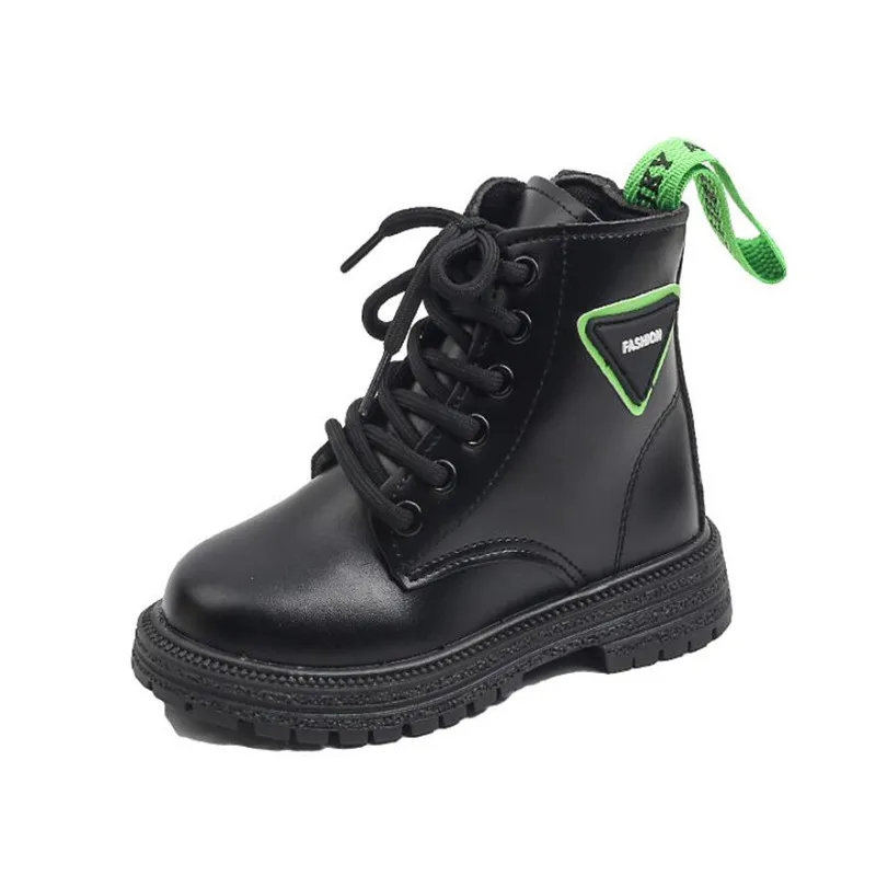 

Girl's Walk Show Boots 2023 Autumn new Children's Anti Slip Soft Sole White Short Boots Little Girl English Style Leather Boots