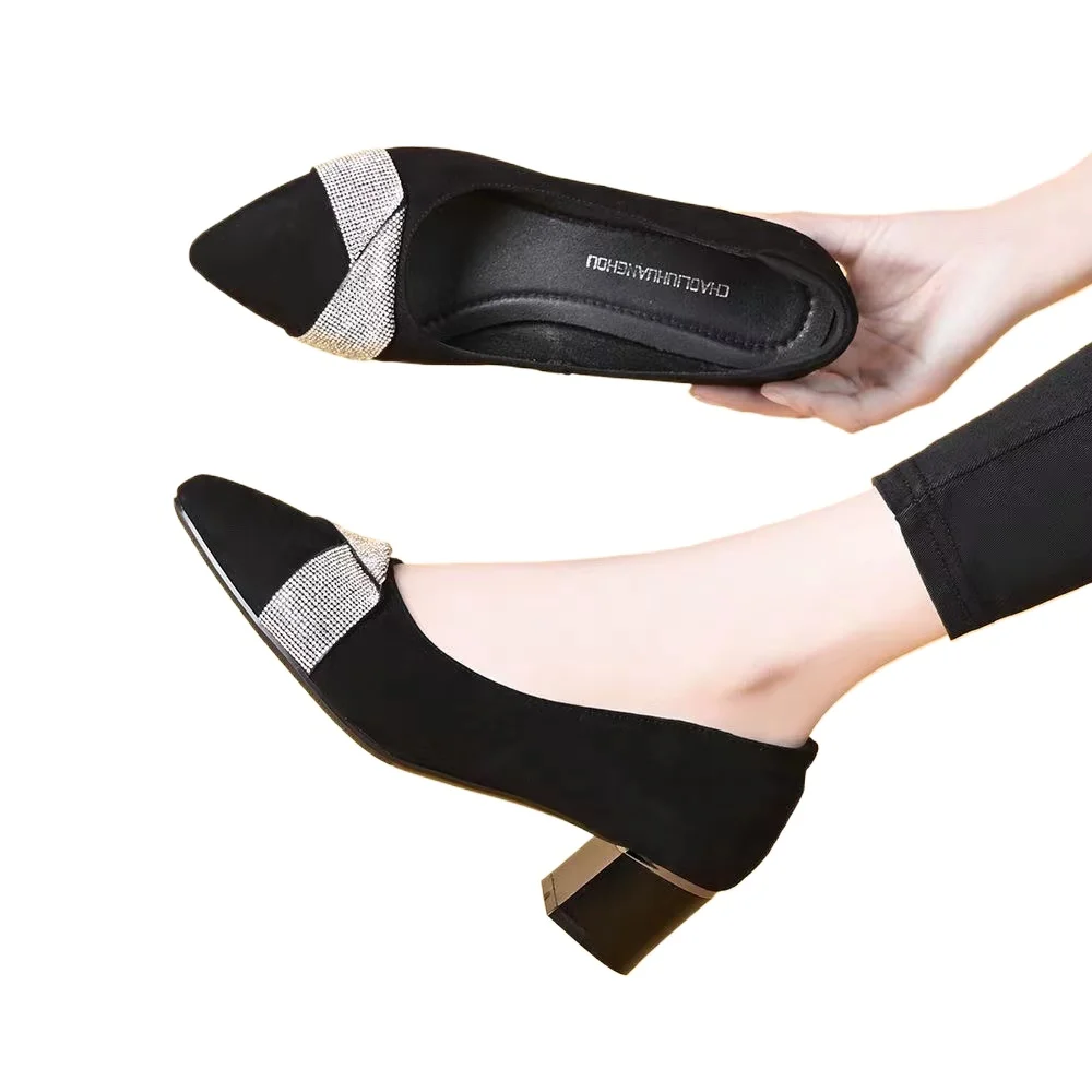 shoes woman 2024 trend Designer Women's Boat Shoes Square Toe Patchwork Pumps Striped Slip on Low Heels Dress Shoes Streak Pump