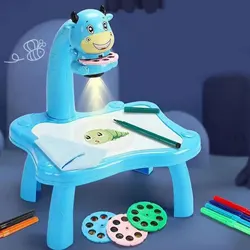 Mesa de proyector de dibujo para niños, mesa de dibujo, tablero de pintura, escritorio, máquina de proyección educativa, juguete de dibujo