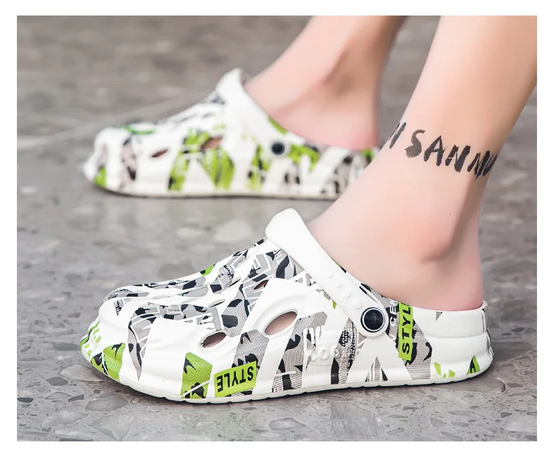 Big Size 49 Men's Sandals Summer Outdoor Beach Shoes Thick Soles Non-slip Garden Shoes Eva Soft Slippers Clogs 6