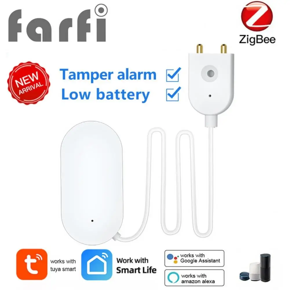 

Zigbee Water Leak Alarm 85db Sound Siren Smart Leak Sensor Detector Flood Alert Overflow Security Detector For Alexa Google