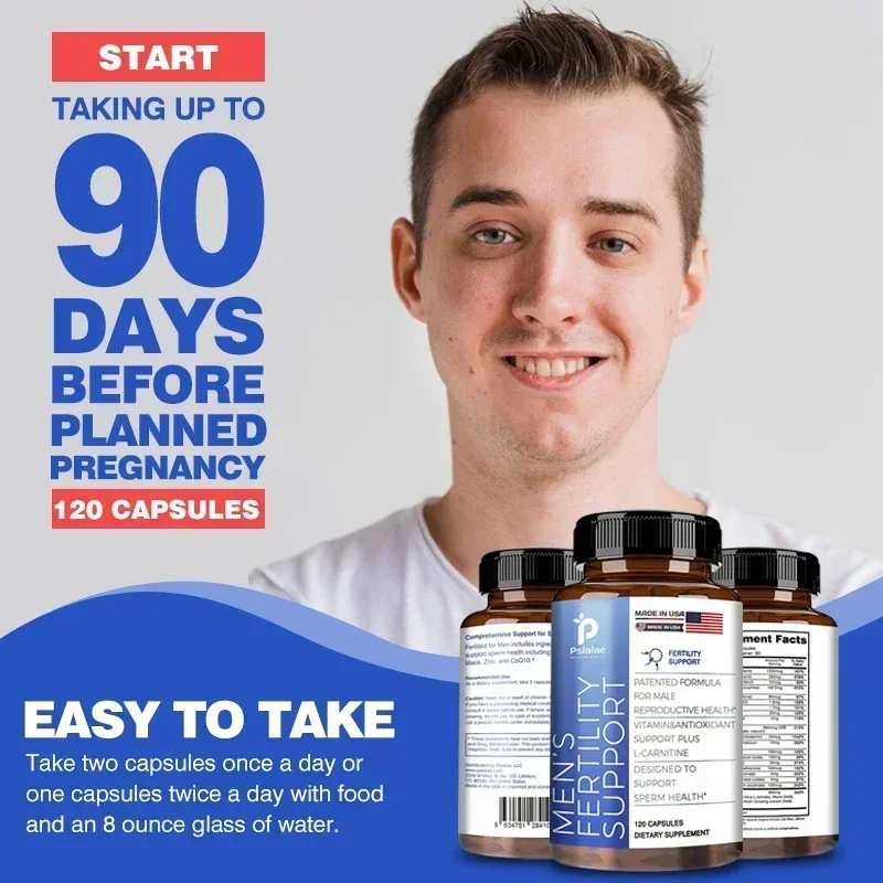 Fertility Capsules Men Increase Sperm Quality Vitality Sperm Motility Count Booster Support Supplement